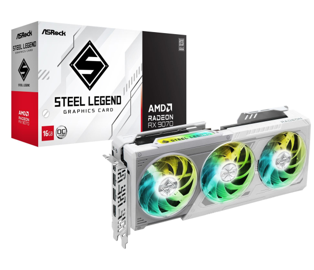 ASRock Radeon RX 9070 Steel Legend OC 16GB GDDR6 - 1321575 - zdjęcie